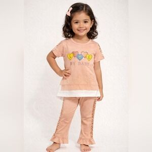 T Pink Sequin Kids Pajamas